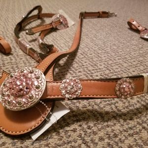 Leather Horse headstall & breast collar